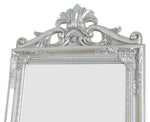 Gisela Silver Wood Floor Mirror