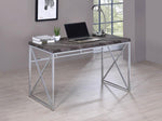 Grimma Rustic Grey Herringbone Wood/Metal Writing Desk