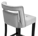 Hart Glam Grey Velvet Counter Height Stool