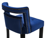 Hart Glam Navy Velvet Counter Height Stool