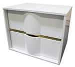 Havana White Wood Lacquer Nightstand