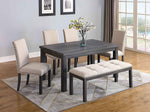 Helena Antique Grey Wood Dining Table