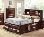 Ireland Espresso Wood Full Bookcase Bed