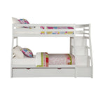 Jason White Twin over Full Bunk Bed with Trundle