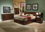 Jessica Cappuccino Wood Cal King Platform Bed