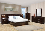 Jessica Cappuccino Wood Cal King Platform Bed