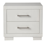 Jessica White Wood 2-Drawer Nightstand