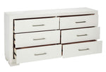 Jessica White Wood 6-Drawer Dresser