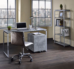 Jurgen Faux Concrete Finish/Wood File Cabinet