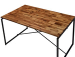 Jurgen Oak Wood/Black Metal Rectangular Dining Table