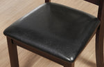 Katrien 2 Black PU Leather/Espresso Wood Side Chairs