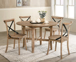 Kendric Rustic Oak Wood Round Dining Table