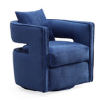 Kennedy Navy Velvet Swivel Accent Chair