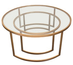 Lane 2-PC Brushed Gold Metal/Clear Glass Nesting Set