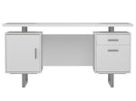 Lawtey High Gloss White Wood Office Desk