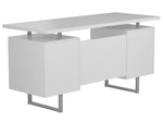 Lawtey High Gloss White Wood Office Desk