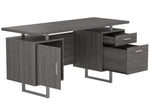 Lawtey Weathered Grey Wood Office Desk