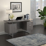 Lawtey Weathered Grey Wood Office Desk