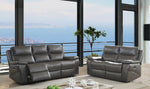 Lila Gray Manual Recliner Sofa