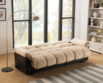 London Beige Fabric Sofa Bed