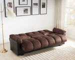 London Dark Brown Fabric Sofa Bed