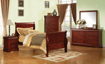 Louis Philippe III Cherry Wood Full Sleigh Bed