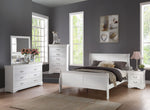 Louis Philippe White Wood 6-Drawer Dresser