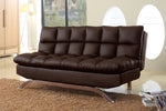 Lugo Dark Brown Soft PU Leather Sofa Bed