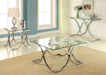 Luxa Chrome Glass/Metal End Table