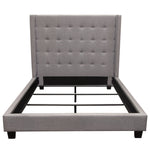 Madison Ave Light Grey Fabric King Bed (Oversized)