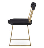 Madrid 2 Matte Black Pine Wood/Metal Side Chairs