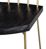 Madrid 2 Matte Black Pine Wood/Metal Side Chairs