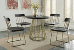 Madrid 2 Matte Black Pine Wood/Metal Side Chairs