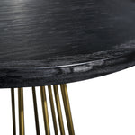 Madrid 5-Pc Matte Black/Brushed Brass Dining Table Set