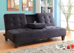 Madrid Black Fabric Click-Clack Sofa Bed