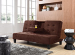 Madrid Dark Brown Fabric Click-Clack Sofa Bed