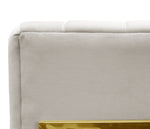 Magnolia Cream Velvet/Gold Finish Metal Accent Chair