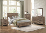 Mandan Weathered Pine Wood Cal King Bed (Oversized)