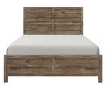 Mandan Weathered Pine Wood King Bed