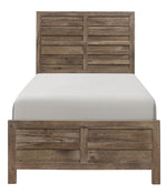 Mandan Weathered Pine Wood Twin Bed