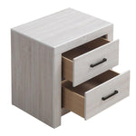 Marion Coastal White Wood 2-Drawer Nightstand