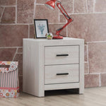 Marion Coastal White Wood 2-Drawer Nightstand