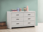 Marion Coastal White Wood 6-Drawer Dresser