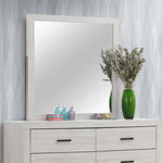 Marion Coastal White Wood Frame Dresser Mirror