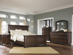 Porter Rustic Brown Wood Cal King Panel Bed