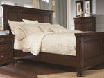 Porter Rustic Brown Wood King Panel Bed