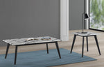 Mirjam Versilla Faux Marble/Black Wood Coffee Table