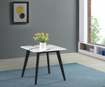 Mirjam Versilla Faux Marble/Black Wood End Table