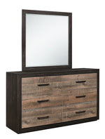 Miter Rustic Mahogany & Dark Ebony Wood Dresser