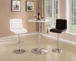 Nessa White Plastic/Chrome Bar Table